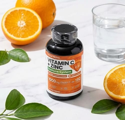 Zinc + Vitamin C ingredients of tablet