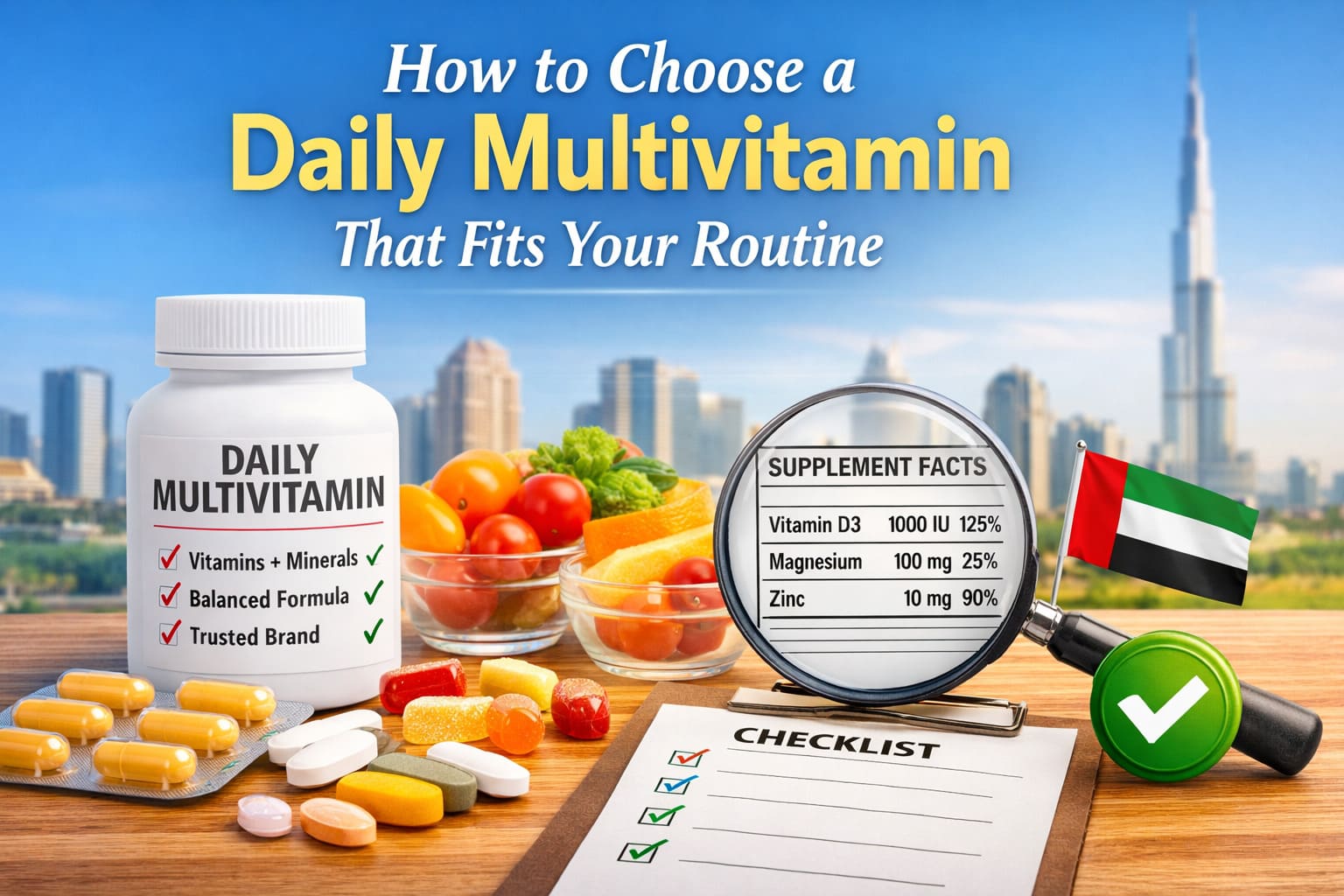 Read more about the article How to Choose a Daily Multivitamin in UAE | Complete Guide