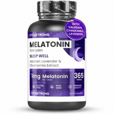Melatonin Complex 365 Capsules: Sleep Aid with Valerian, B6 & Chamomile