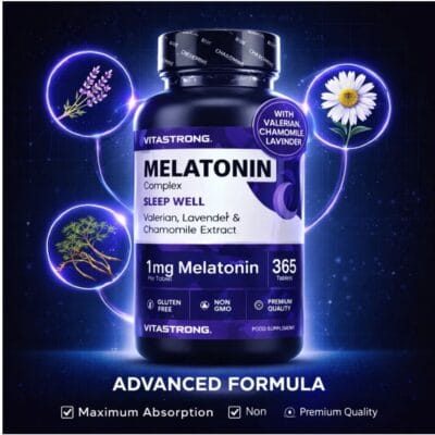 Melatonin Complex 365 Capsules: Sleep Aid with Valerian, B6 & Chamomile